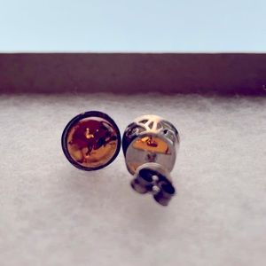 Sterling Silver Baltic Amber Earrings